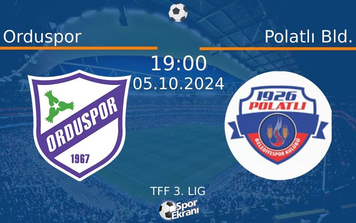 05 Ekim 2024 Orduspor vs Polatlı Bld. maçı Hangi Kanalda Saat Kaçta Yayınlanacak?