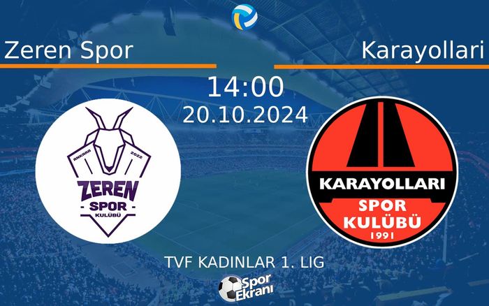 20 Ekim 2024 Zeren Spor vs Karayollari maçı Hangi Kanalda Saat Kaçta Yayınlanacak? 20 Ekim 2024 Zeren Spor vs Karayollari maçı Hangi Kanalda Saat Kaçta Yayınlanacak?