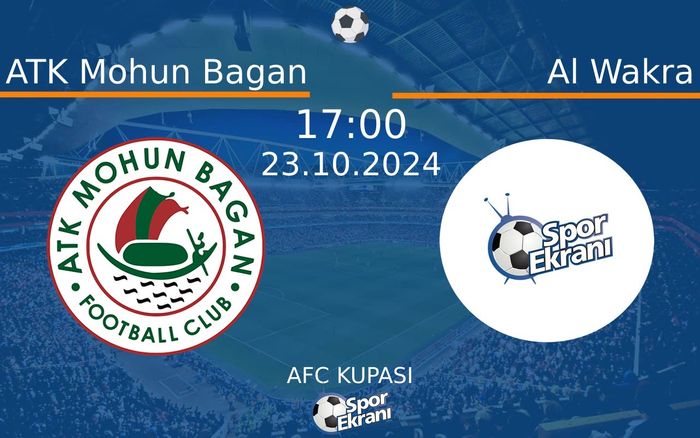 23 Ekim 2024 ATK Mohun Bagan vs Al Wakra maçı Hangi Kanalda Saat Kaçta Yayınlanacak? 23 Ekim 2024 ATK Mohun Bagan vs Al Wakra maçı Hangi Kanalda Saat Kaçta Yayınlanacak?