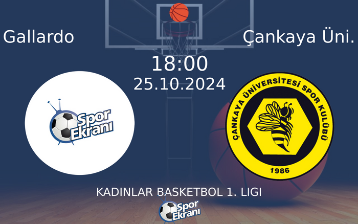 25 Ekim 2024 Gallardo vs Çankaya Üni. maçı Hangi Kanalda Saat Kaçta Yayınlanacak? 25 Ekim 2024 Gallardo vs Çankaya Üni. maçı Hangi Kanalda Saat Kaçta Yayınlanacak?