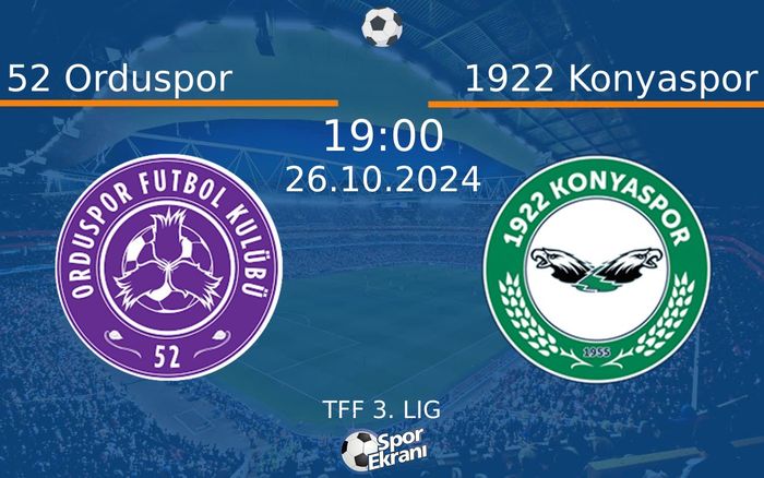 26 Ekim 2024 52 Orduspor vs 1922 Konyaspor maçı Hangi Kanalda Saat Kaçta Yayınlanacak? 26 Ekim 2024 52 Orduspor vs 1922 Konyaspor maçı Hangi Kanalda Saat Kaçta Yayınlanacak?