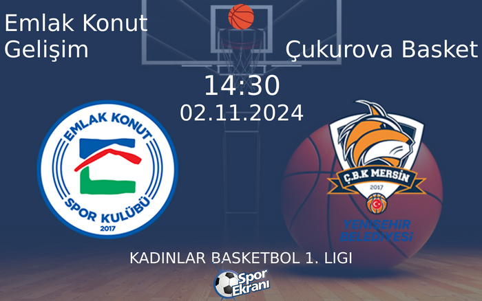 02 Kasım 2024 Emlak Konut Gelişim vs Çukurova Basket maçı Hangi Kanalda Saat Kaçta Yayınlanacak? 02 Kasım 2024 Emlak Konut Gelişim vs Çukurova Basket maçı Hangi Kanalda Saat Kaçta Yayınlanacak?