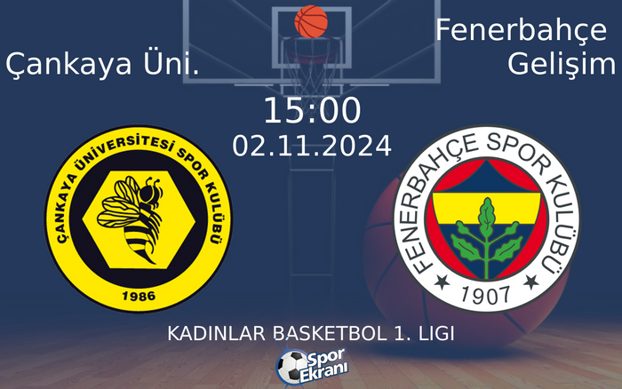 02 Kasım 2024 Çankaya Üni. vs Fenerbahçe Gelişim maçı Hangi Kanalda Saat Kaçta Yayınlanacak? 02 Kasım 2024 Çankaya Üni. vs Fenerbahçe Gelişim maçı Hangi Kanalda Saat Kaçta Yayınlanacak?