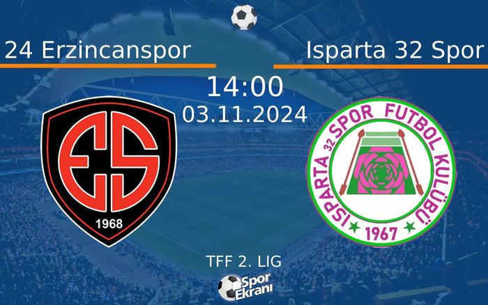 03 Kasım 2024 24 Erzincanspor vs Isparta 32 Spor maçı Hangi Kanalda Saat Kaçta Yayınlanacak? 03 Kasım 2024 24 Erzincanspor vs Isparta 32 Spor maçı Hangi Kanalda Saat Kaçta Yayınlanacak?