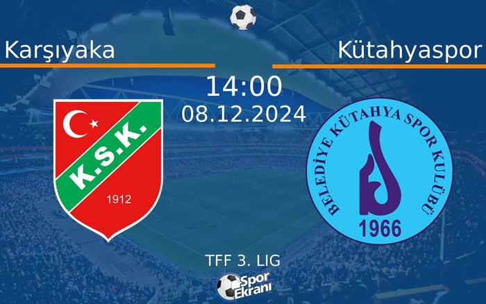 08 Aralık 2024 Karşıyaka vs Kütahyaspor maçı Hangi Kanalda Saat Kaçta Yayınlanacak? 08 Aralık 2024 Karşıyaka vs Kütahyaspor maçı Hangi Kanalda Saat Kaçta Yayınlanacak?