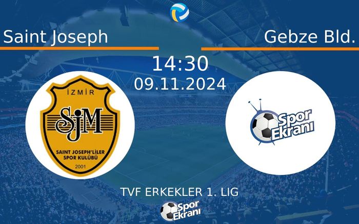 09 Kasım 2024 Saint Joseph vs Gebze Bld. maçı Hangi Kanalda Saat Kaçta Yayınlanacak? 09 Kasım 2024 Saint Joseph vs Gebze Bld. maçı Hangi Kanalda Saat Kaçta Yayınlanacak?