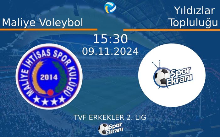 09 Kasım 2024 Maliye Voleybol vs Yıldızlar Topluluğu maçı Hangi Kanalda Saat Kaçta Yayınlanacak? 09 Kasım 2024 Maliye Voleybol vs Yıldızlar Topluluğu maçı Hangi Kanalda Saat Kaçta Yayınlanacak?