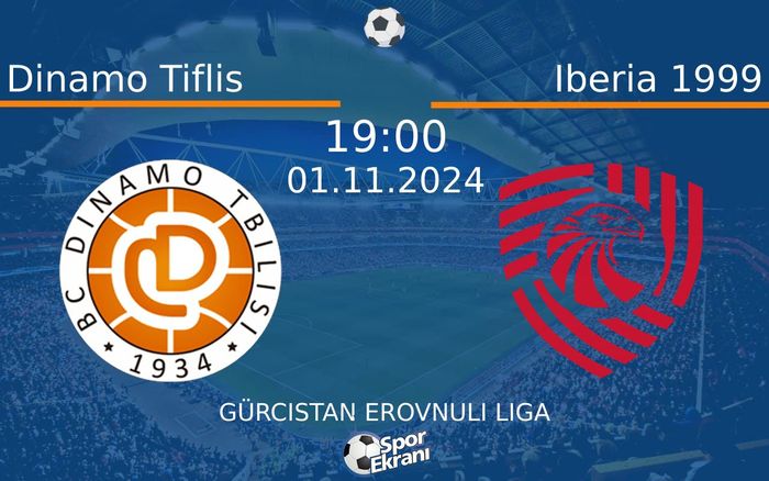 01 Kasım 2024 Dinamo Tiflis vs Iberia 1999 maçı Hangi Kanalda Saat Kaçta Yayınlanacak? 01 Kasım 2024 Dinamo Tiflis vs Iberia 1999 maçı Hangi Kanalda Saat Kaçta Yayınlanacak?