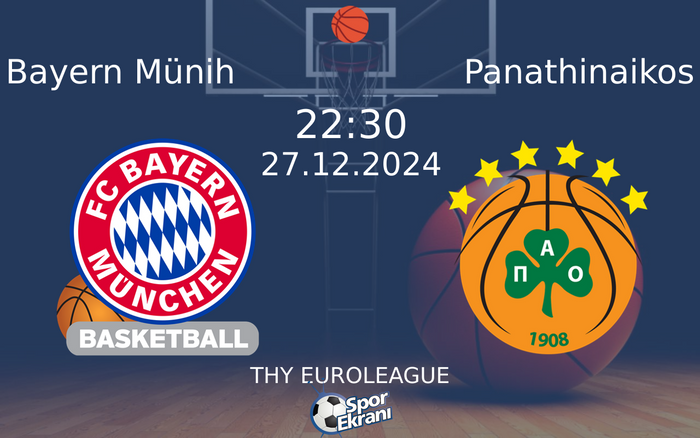 27 Aralık 2024 Bayern Münih vs Panathinaikos maçı Hangi Kanalda Saat Kaçta Yayınlanacak? 27 Aralık 2024 Bayern Münih vs Panathinaikos maçı Hangi Kanalda Saat Kaçta Yayınlanacak?