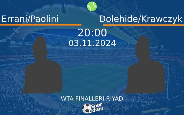 03 Kasım 2024 Errani/Paolini vs Dolehide/Krawczyk maçı Hangi Kanalda Saat Kaçta Yayınlanacak? 03 Kasım 2024 Errani/Paolini vs Dolehide/Krawczyk maçı Hangi Kanalda Saat Kaçta Yayınlanacak?