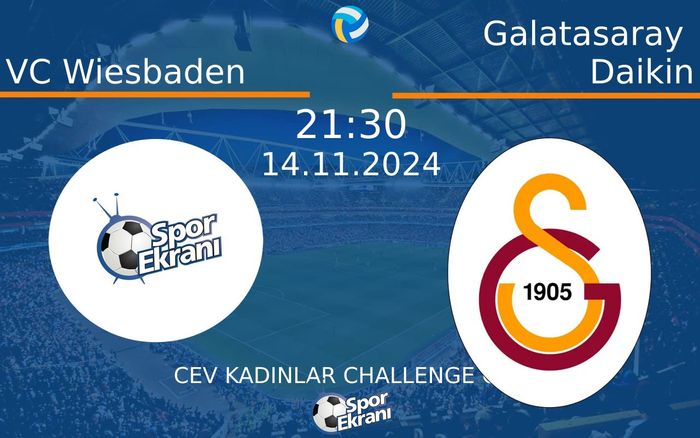 14 Kasım 2024 VC Wiesbaden vs Galatasaray Daikin maçı Hangi Kanalda Saat Kaçta Yayınlanacak? 14 Kasım 2024 VC Wiesbaden vs Galatasaray Daikin maçı Hangi Kanalda Saat Kaçta Yayınlanacak?