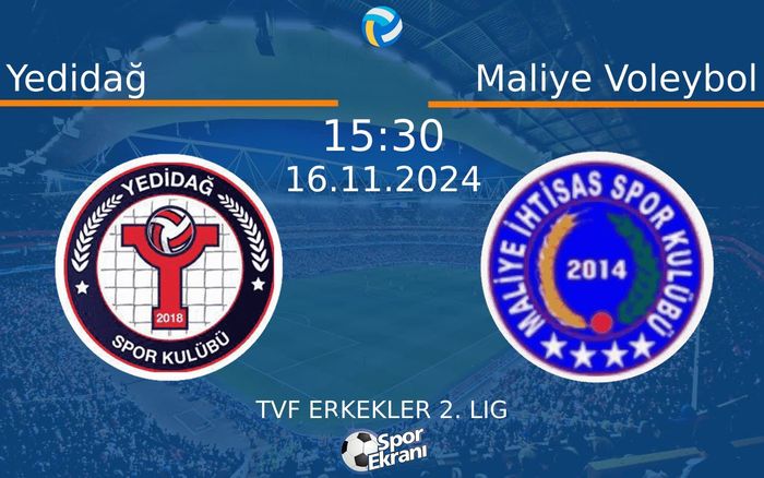 16 Kasım 2024 Yedidağ vs Maliye Voleybol maçı Hangi Kanalda Saat Kaçta Yayınlanacak?