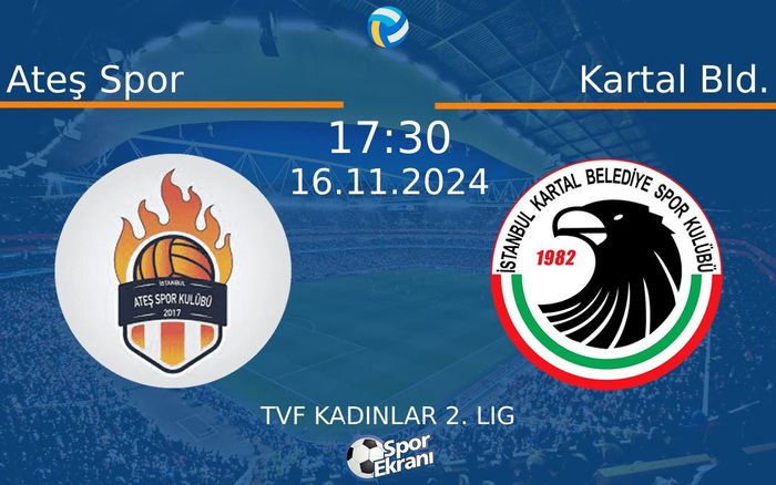 16 Kasım 2024 Ateş Spor vs Kartal Bld. maçı Hangi Kanalda Saat Kaçta Yayınlanacak? 16 Kasım 2024 Ateş Spor vs Kartal Bld. maçı Hangi Kanalda Saat Kaçta Yayınlanacak?