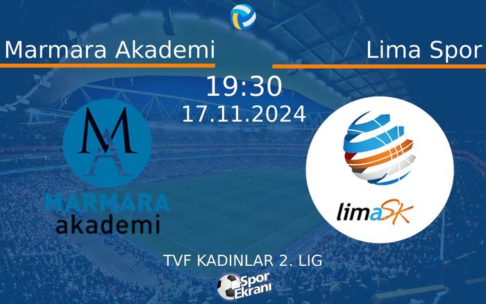 17 Kasım 2024 Marmara Akademi vs Lima Spor maçı Hangi Kanalda Saat Kaçta Yayınlanacak? 17 Kasım 2024 Marmara Akademi vs Lima Spor maçı Hangi Kanalda Saat Kaçta Yayınlanacak?