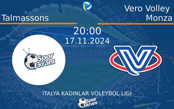 17 Kasım 2024 Talmassons vs Vero Volley Monza maçı Hangi Kanalda Saat Kaçta Yayınlanacak? 17 Kasım 2024 Talmassons vs Vero Volley Monza maçı Hangi Kanalda Saat Kaçta Yayınlanacak?