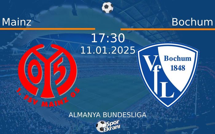 11 Ocak 2025 Mainz vs Bochum maçı Hangi Kanalda Saat Kaçta Yayınlanacak? 11 Ocak 2025 Mainz vs Bochum maçı Hangi Kanalda Saat Kaçta Yayınlanacak?