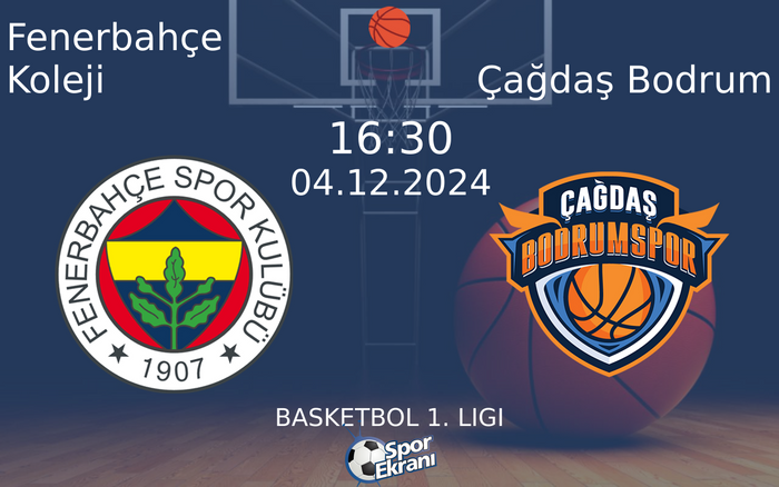 04 Aralık 2024 Fenerbahçe Koleji vs Çağdaş Bodrum maçı Hangi Kanalda Saat Kaçta Yayınlanacak? 04 Aralık 2024 Fenerbahçe Koleji vs Çağdaş Bodrum maçı Hangi Kanalda Saat Kaçta Yayınlanacak?