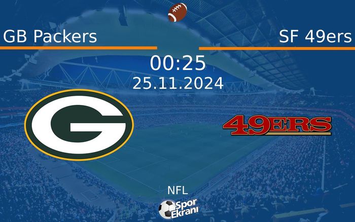 25 Kasım 2024 GB Packers vs SF 49ers maçı Hangi Kanalda Saat Kaçta Yayınlanacak? 25 Kasım 2024 GB Packers vs SF 49ers maçı Hangi Kanalda Saat Kaçta Yayınlanacak?