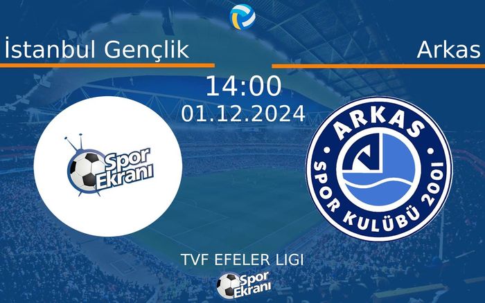 01 Aralık 2024 İstanbul Gençlik vs Arkas maçı Hangi Kanalda Saat Kaçta Yayınlanacak? 01 Aralık 2024 İstanbul Gençlik vs Arkas maçı Hangi Kanalda Saat Kaçta Yayınlanacak?