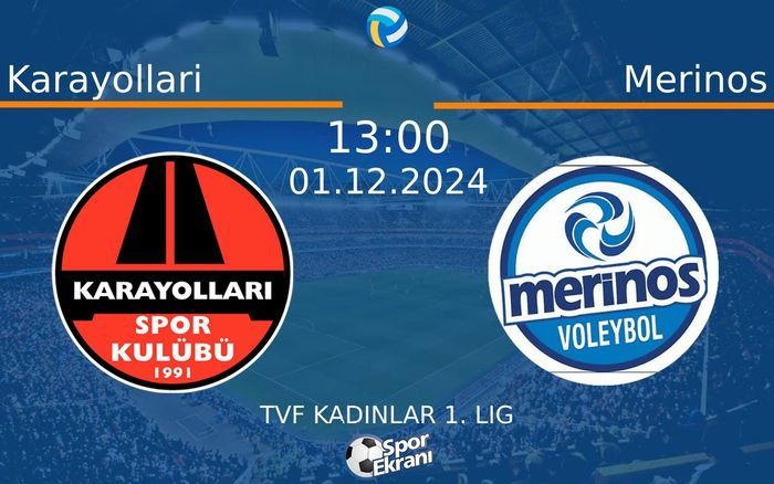 01 Aralık 2024 Karayollari vs Merinos maçı Hangi Kanalda Saat Kaçta Yayınlanacak? 01 Aralık 2024 Karayollari vs Merinos maçı Hangi Kanalda Saat Kaçta Yayınlanacak?