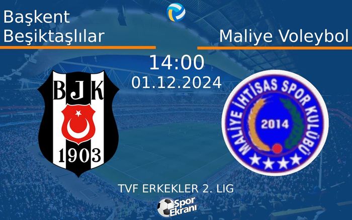 01 Aralık 2024 Başkent Beşiktaşlılar vs Maliye Voleybol maçı Hangi Kanalda Saat Kaçta Yayınlanacak? 01 Aralık 2024 Başkent Beşiktaşlılar vs Maliye Voleybol maçı Hangi Kanalda Saat Kaçta Yayınlanacak?
