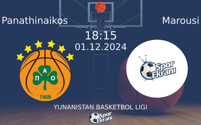 01 Aralık 2024 Panathinaikos vs Marousi maçı Hangi Kanalda Saat Kaçta Yayınlanacak? 01 Aralık 2024 Panathinaikos vs Marousi maçı Hangi Kanalda Saat Kaçta Yayınlanacak?