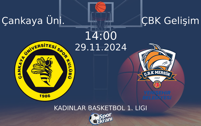 29 Kasım 2024 Çankaya Üni. vs ÇBK Gelişim maçı Hangi Kanalda Saat Kaçta Yayınlanacak? 29 Kasım 2024 Çankaya Üni. vs ÇBK Gelişim maçı Hangi Kanalda Saat Kaçta Yayınlanacak?
