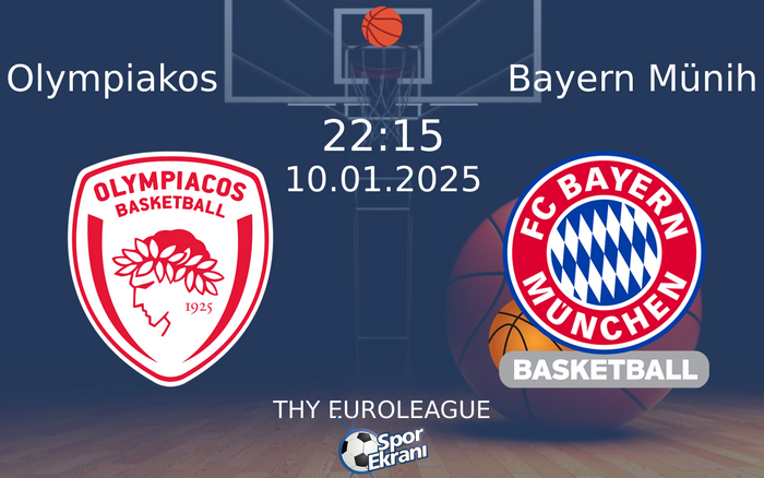 10 Ocak 2025 Olympiakos vs Bayern Münih maçı Hangi Kanalda Saat Kaçta Yayınlanacak? 10 Ocak 2025 Olympiakos vs Bayern Münih maçı Hangi Kanalda Saat Kaçta Yayınlanacak?