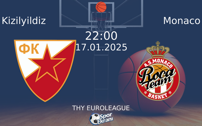 17 Ocak 2025 Kizilyildiz vs Monaco maçı Hangi Kanalda Saat Kaçta Yayınlanacak? 17 Ocak 2025 Kizilyildiz vs Monaco maçı Hangi Kanalda Saat Kaçta Yayınlanacak?