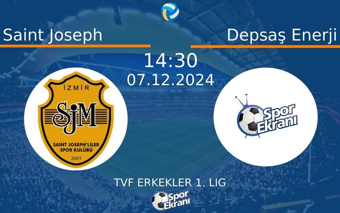 07 Aralık 2024 Saint Joseph vs Depsaş Enerji maçı Hangi Kanalda Saat Kaçta Yayınlanacak? 07 Aralık 2024 Saint Joseph vs Depsaş Enerji maçı Hangi Kanalda Saat Kaçta Yayınlanacak?