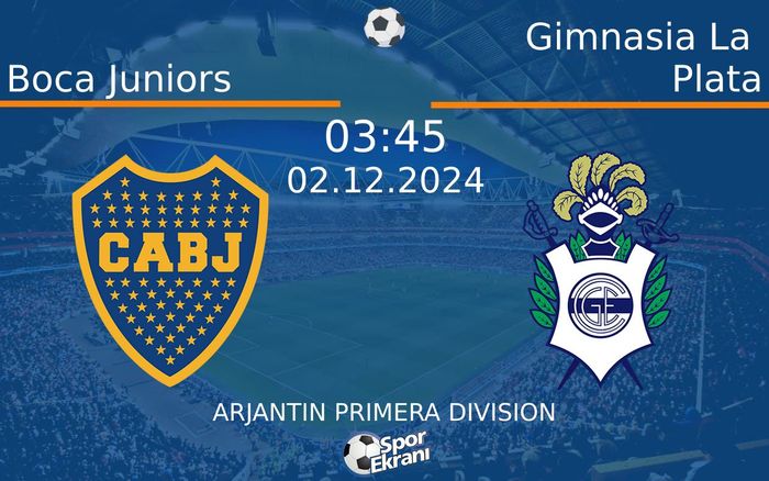 02 Aralık 2024 Boca Juniors vs Gimnasia La Plata maçı Hangi Kanalda Saat Kaçta Yayınlanacak? 02 Aralık 2024 Boca Juniors vs Gimnasia La Plata maçı Hangi Kanalda Saat Kaçta Yayınlanacak?