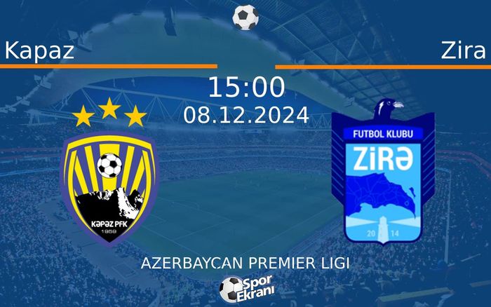 08 Aralık 2024 Kapaz vs Zira maçı Hangi Kanalda Saat Kaçta Yayınlanacak? 08 Aralık 2024 Kapaz vs Zira maçı Hangi Kanalda Saat Kaçta Yayınlanacak?