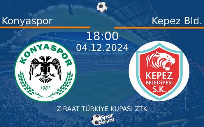 04 Aralık 2024 Konyaspor vs Kepez Bld. maçı Hangi Kanalda Saat Kaçta Yayınlanacak? 04 Aralık 2024 Konyaspor vs Kepez Bld. maçı Hangi Kanalda Saat Kaçta Yayınlanacak?