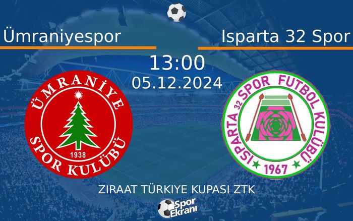 05 Aralık 2024 Ümraniyespor vs Isparta 32 Spor maçı Hangi Kanalda Saat Kaçta Yayınlanacak? 05 Aralık 2024 Ümraniyespor vs Isparta 32 Spor maçı Hangi Kanalda Saat Kaçta Yayınlanacak?