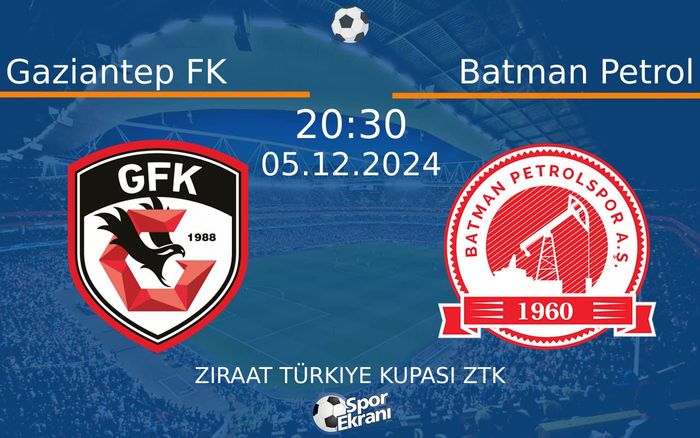 05 Aralık 2024 Gaziantep FK vs Batman Petrol maçı Hangi Kanalda Saat Kaçta Yayınlanacak? 05 Aralık 2024 Gaziantep FK vs Batman Petrol maçı Hangi Kanalda Saat Kaçta Yayınlanacak?