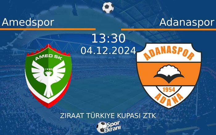 04 Aralık 2024 Amedspor vs Adanaspor maçı Hangi Kanalda Saat Kaçta Yayınlanacak? 04 Aralık 2024 Amedspor vs Adanaspor maçı Hangi Kanalda Saat Kaçta Yayınlanacak?