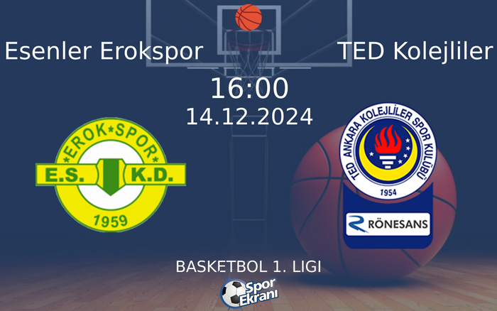 14 Aralık 2024 Esenler Erokspor vs TED Kolejliler maçı Hangi Kanalda Saat Kaçta Yayınlanacak? 14 Aralık 2024 Esenler Erokspor vs TED Kolejliler maçı Hangi Kanalda Saat Kaçta Yayınlanacak?