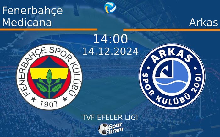 14 Aralık 2024 Fenerbahçe Medicana vs Arkas maçı Hangi Kanalda Saat Kaçta Yayınlanacak? 14 Aralık 2024 Fenerbahçe Medicana vs Arkas maçı Hangi Kanalda Saat Kaçta Yayınlanacak?