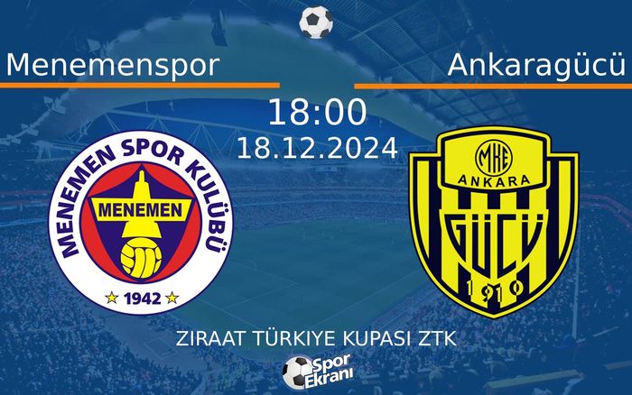 18 Aralık 2024 Menemenspor vs Ankaragücü maçı Hangi Kanalda Saat Kaçta Yayınlanacak? 18 Aralık 2024 Menemenspor vs Ankaragücü maçı Hangi Kanalda Saat Kaçta Yayınlanacak?