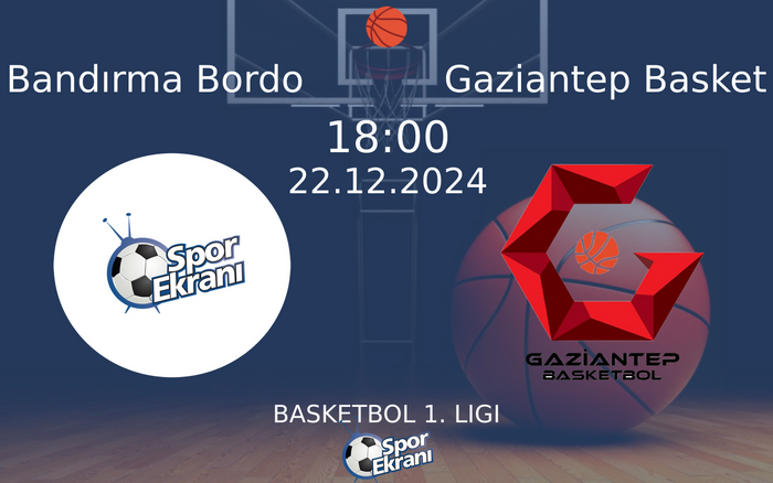 22 Aralık 2024 Bandırma Bordo vs Gaziantep Basket maçı Hangi Kanalda Saat Kaçta Yayınlanacak?