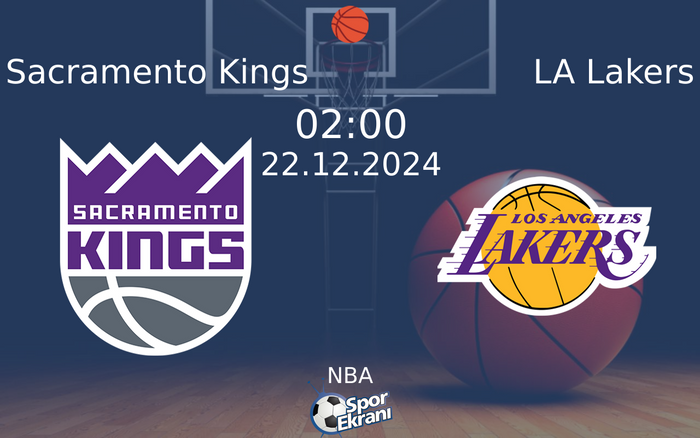 22 Aralık 2024 Sacramento Kings vs LA Lakers maçı Hangi Kanalda Saat Kaçta Yayınlanacak? 22 Aralık 2024 Sacramento Kings vs LA Lakers maçı Hangi Kanalda Saat Kaçta Yayınlanacak?