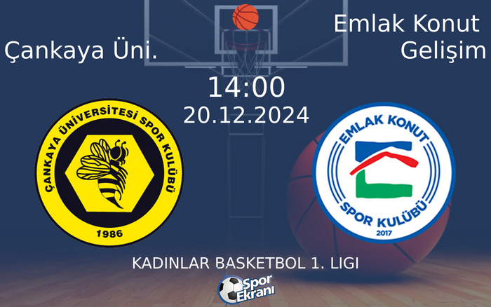 20 Aralık 2024 Çankaya Üni. vs Emlak Konut Gelişim maçı Hangi Kanalda Saat Kaçta Yayınlanacak? 20 Aralık 2024 Çankaya Üni. vs Emlak Konut Gelişim maçı Hangi Kanalda Saat Kaçta Yayınlanacak?