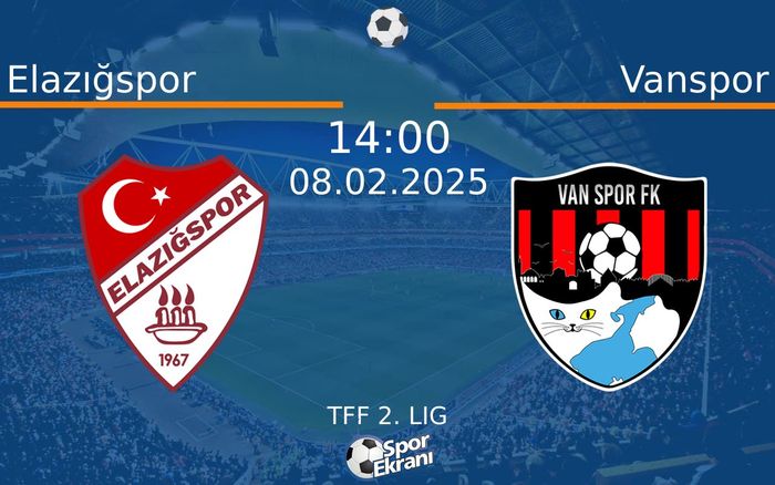 08 Şubat 2025 Elazığspor vs Vanspor maçı Hangi Kanalda Saat Kaçta Yayınlanacak? 08 Şubat 2025 Elazığspor vs Vanspor maçı Hangi Kanalda Saat Kaçta Yayınlanacak?