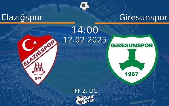12 Şubat 2025 Elazığspor vs Giresunspor maçı Hangi Kanalda Saat Kaçta Yayınlanacak? 12 Şubat 2025 Elazığspor vs Giresunspor maçı Hangi Kanalda Saat Kaçta Yayınlanacak?