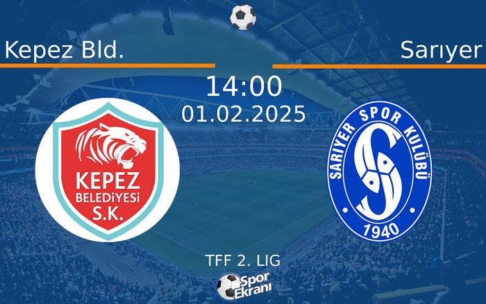 01 Şubat 2025 Kepez Bld. vs Sarıyer maçı Hangi Kanalda Saat Kaçta Yayınlanacak? 01 Şubat 2025 Kepez Bld. vs Sarıyer maçı Hangi Kanalda Saat Kaçta Yayınlanacak?