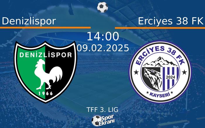 09 Şubat 2025 Denizlispor vs Erciyes 38 FK maçı Hangi Kanalda Saat Kaçta Yayınlanacak? 09 Şubat 2025 Denizlispor vs Erciyes 38 FK maçı Hangi Kanalda Saat Kaçta Yayınlanacak?