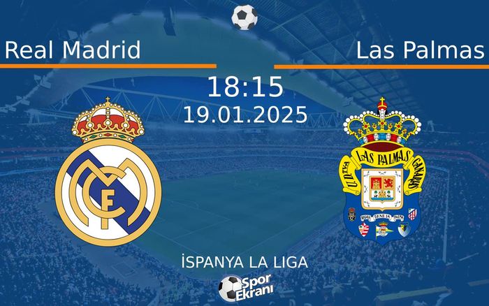 19 Ocak 2025 Real Madrid vs Las Palmas maçı Hangi Kanalda Saat Kaçta Yayınlanacak? 19 Ocak 2025 Real Madrid vs Las Palmas maçı Hangi Kanalda Saat Kaçta Yayınlanacak?