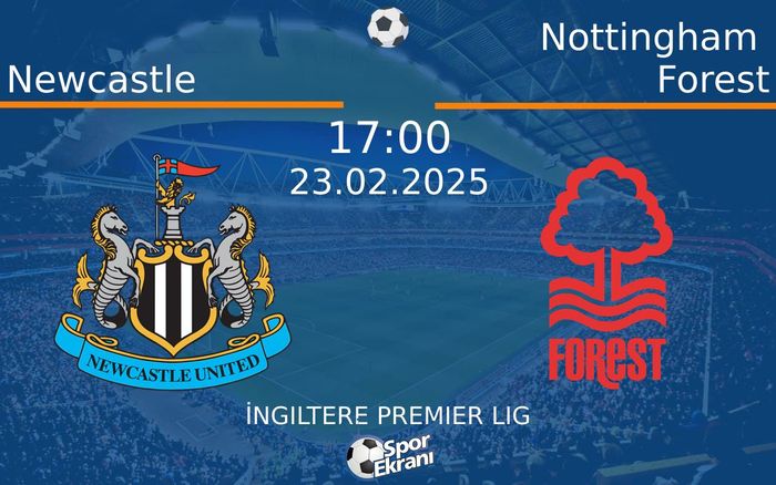 23 Şubat 2025 Newcastle vs Nottingham Forest maçı Hangi Kanalda Saat Kaçta Yayınlanacak? 23 Şubat 2025 Newcastle vs Nottingham Forest maçı Hangi Kanalda Saat Kaçta Yayınlanacak?