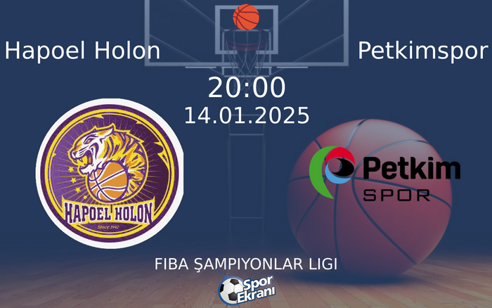 14 Ocak 2025 Hapoel Holon vs Petkimspor maçı Hangi Kanalda Saat Kaçta Yayınlanacak? 14 Ocak 2025 Hapoel Holon vs Petkimspor maçı Hangi Kanalda Saat Kaçta Yayınlanacak?
