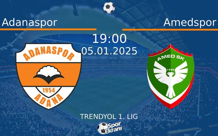 05 Ocak 2025 Adanaspor vs Amedspor maçı Hangi Kanalda Saat Kaçta Yayınlanacak? 05 Ocak 2025 Adanaspor vs Amedspor maçı Hangi Kanalda Saat Kaçta Yayınlanacak?